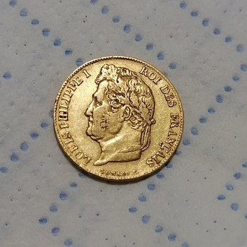 Продаю монету 20 франков Louis Pfilipe, 1840, золото, оригин