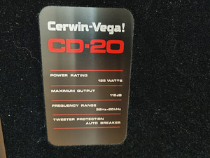 CERWIN VEGA CD-20 FLOORSTANDING SPEAKERS (5 фото из 6)