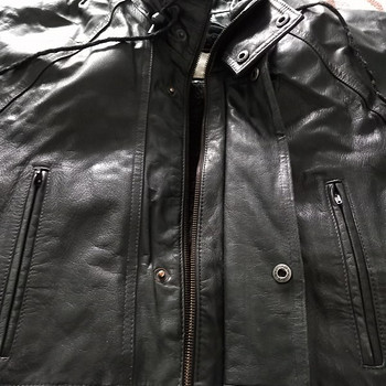 Polsterdatud nahkjakk XL