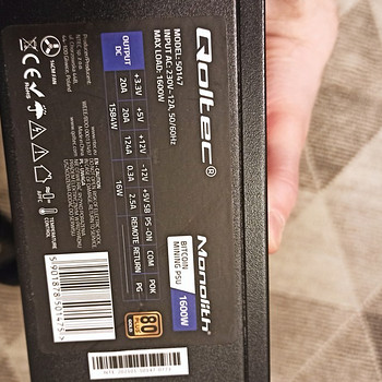 Qoltec ATX Power Supply 1600W | 80 Plus Gold