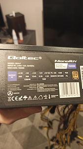 Блок питания qoltec ATX 1600 Вт | 80 плюс золото (2 фото из 3)