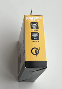 Biltema USB charger 12/24 V, 1 x USB C and 2 x. USB A, 40 W (4 фото из 4)