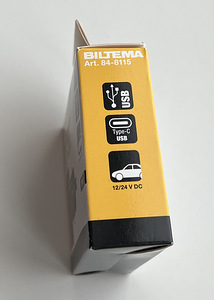 Biltema USB charger 12/24 V, 1 x USB C, 29 W (4 фото из 4)