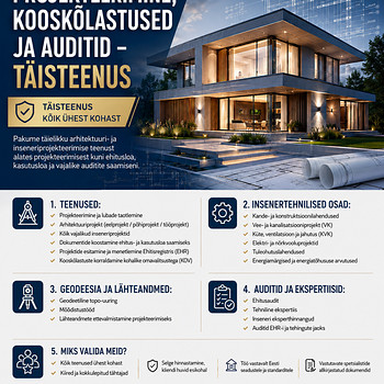 Eelprojekt, ehitus ja kasutusloa,audit