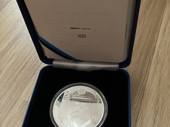 Pühendatud hõbemünt 15€ Johan Pitka 150