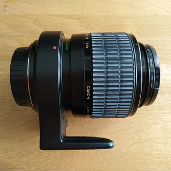 Canon MP-E 65mm 1-5x Macro F2.8 + filter + liugurplaat