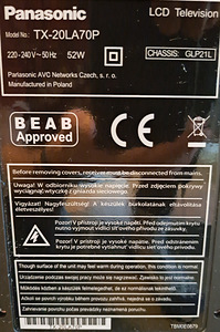 Panasonic 20” LCD TV (4 foto / 5)