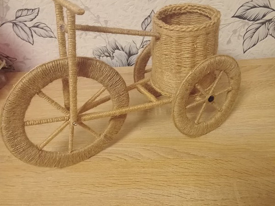 Велосипед подставка из джута