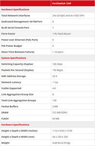 Fortinet FortiSwitch 124F 24x GE RJ45 and 4x 10GE SFP+ (7 foto / 8)