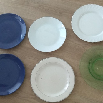 Taldrikud 6tk keraamilised + klaas (taldrik)
