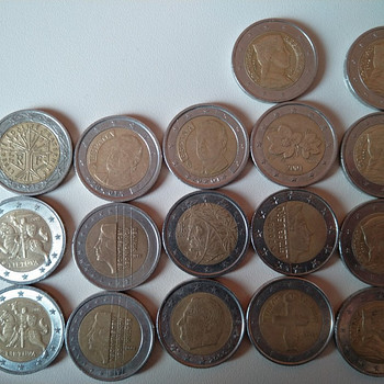 2 eur mündid ja 1 eur mündid