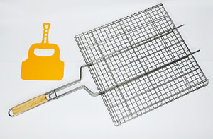 Grillrest grillimiseks suur roostevabast terasest 460x460mm (1 foto / 7)