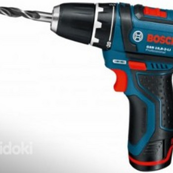 Akutrell Bosch GSR 12V-15 + 2 aku + laadija
