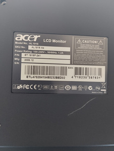  Acer LCD Monitor AL 1916 As (3 foto / 4)