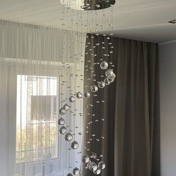 Modern Cristal Pendant lights 120 -27pendals. Лампа для зала