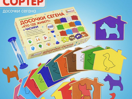 Развивающая игра Досочки Сегена.Деревянные