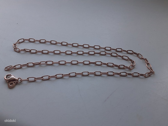 Pandora lülidega 14 ct roosa kullaga kaetud kett 50 cm