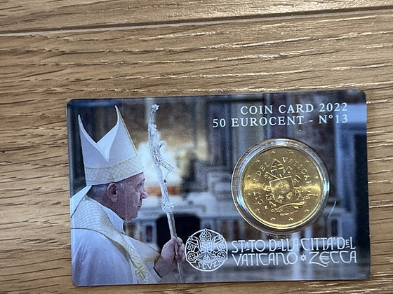 Vatican 0,50€ coin card 13