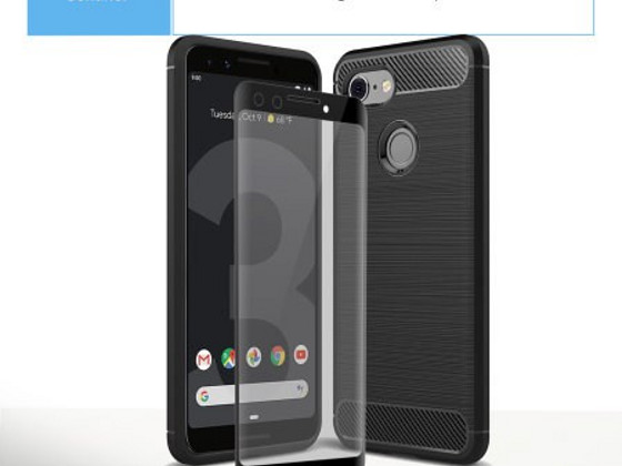 Чехол для Google Pixel 3 с защитным стеклом, новый