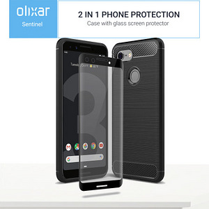 Google Pixel 3 ümbris koos kaitseklaasiga, uus (1 foto / 3)