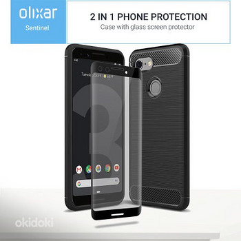 Чехол для Google Pixel 3 с защитным стеклом, новый