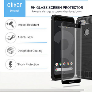 Google Pixel 3 ümbris koos kaitseklaasiga, uus (2 foto / 3)