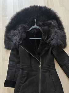 Sheepskin coat XS dark brown (2 foto / 5)