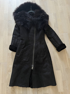 Sheepskin coat XS dark brown (3 foto / 5)