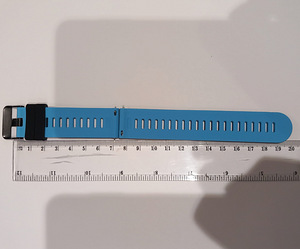 Silikoonist kellarihm, 22mm, Kiire vahetus. Must-helesinine (3 foto / 3)