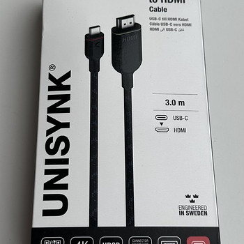 Unisynk USB-C to HDMI Cable 4K , 3m