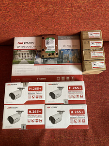 Hikvision NVR + HDD + 4МП камеры + основания (1 фото из 2)