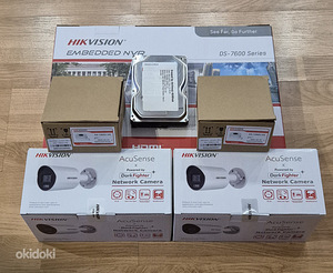 Hikvision NVR + HDD + 4МП камеры + основания (2 фото из 2)