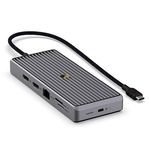 Unisynk 12 Port Dual Display USB-C Hub 8K Pro , Grey (1 фото из 8)