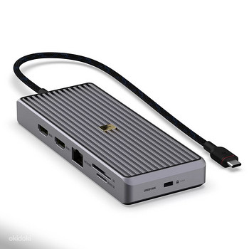 Unisynk 12 Port Dual Display USB-C Hub 8K Pro , Grey