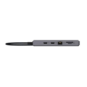 Unisynk 12 Port Dual Display USB-C Hub 8K Pro , Grey (3 фото из 8)