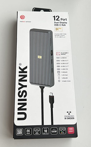 Unisynk 12 Port Dual Display USB-C Hub 8K Pro , Grey (7 фото из 8)