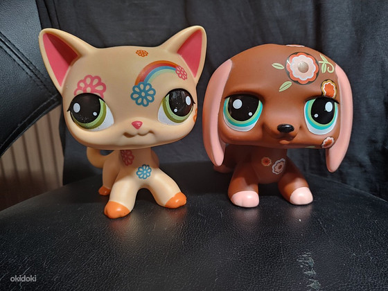Lps Jumbo Deco Pets Cat shorthair & Dachshund
