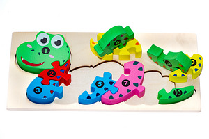 Puidust laste 3D pusle madu (1 foto / 3)