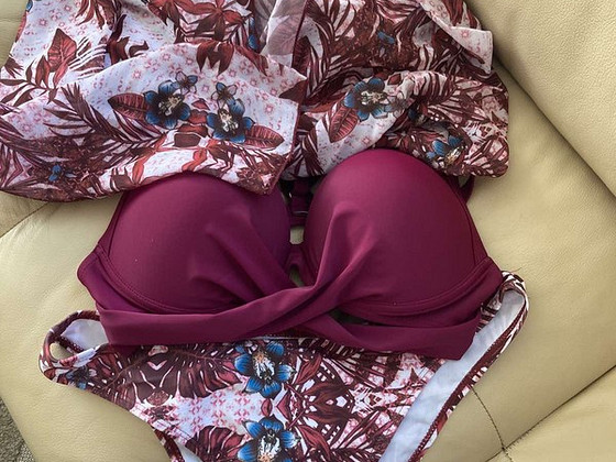 Купальник + накидка, XL