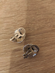 Baltic amber silver clips (1 foto / 2)