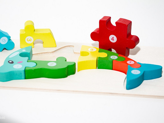 Puidust laste 3D pusle Delfiin, 10 tk uus