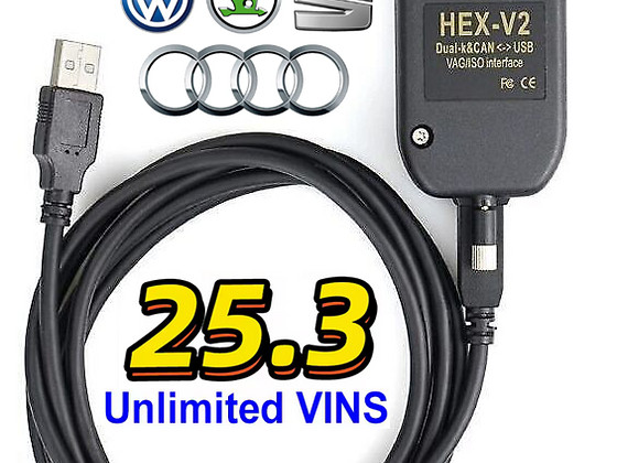 VCDS 25.3 VAG диагностический инструмент + программное обе