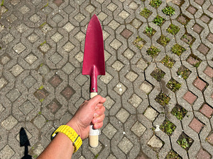 Puidust käepidemega maandumiskühvel. (1 foto / 3)