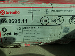 Brembo 2tk pidurikettas peugeot/citroen (1 foto / 2)