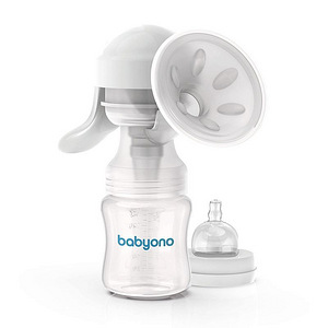 Ручной молокоотсос с бутылочкой, Babyono Anatomy, кат. 301 (2 фото из 2)