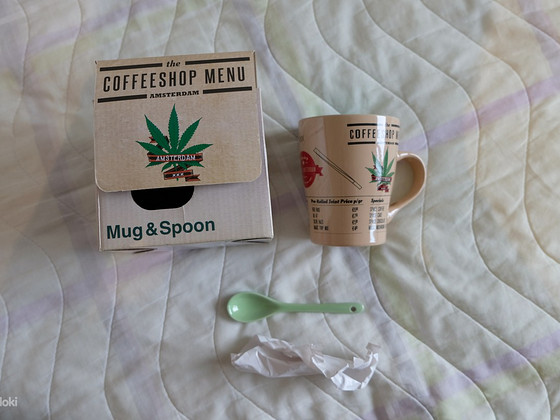 Кружка с ложкой Amsterdam Coffeeshop