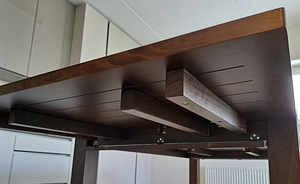 Oriens tammepuidust pikendatav söögilaud, 90x140cm (+50cm) (6 foto / 9)