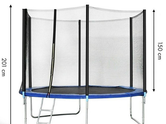 Batuudivõrk Springos, 244 cm, postiga