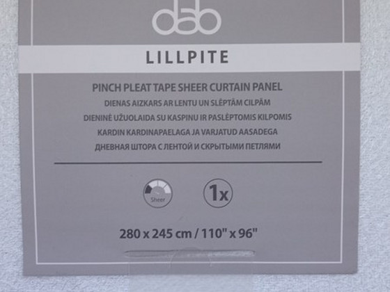 Дневные гардины LILLPITE 2.8 x 2.45 m