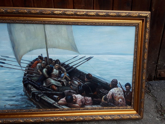 Картина-репродукция В. Суриков “Степан Разин”, 400 x 650 mm